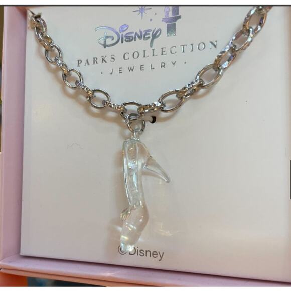 NIB Disney Parks Kingdom + Castles Collection Cinderella Glass Slipper Necklace - Picture 1 of 3